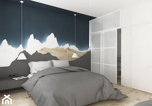 Wnętrze dla miłośników gór - Średnia sypialnia, styl nowoczesny - zdjęcie od Formea Studio