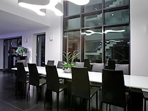 2. Rezydencja w południowej Polsce - 2013 - Średnia szara jadalnia jako osobne pomieszczenie, styl nowoczesny - zdjęcie od Art Cinema