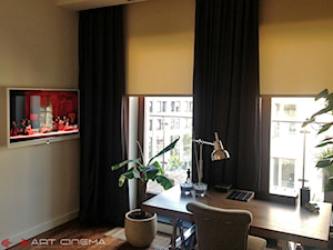 12. Apartament w centralnej Polsce -2012 - Średnie beżowe biuro - zdjęcie od Art Cinema
