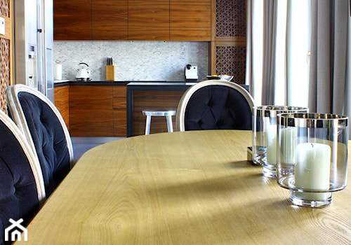 12. Apartament w centralnej Polsce -2012 - Średnia biała jadalnia w kuchni - zdjęcie od Art Cinema