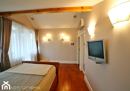 5. Rezydencja w południowej Polsce - 2012 - Duża sypialnia na poddaszu, styl minimalistyczny - zdjęcie od Art Cinema
