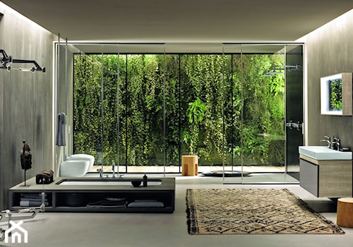 Geberit Citterio - Duża jako pokój kąpielowy z dwoma umywalkami łazienka z oknem, styl nowoczesny - zdjęcie od Geberit