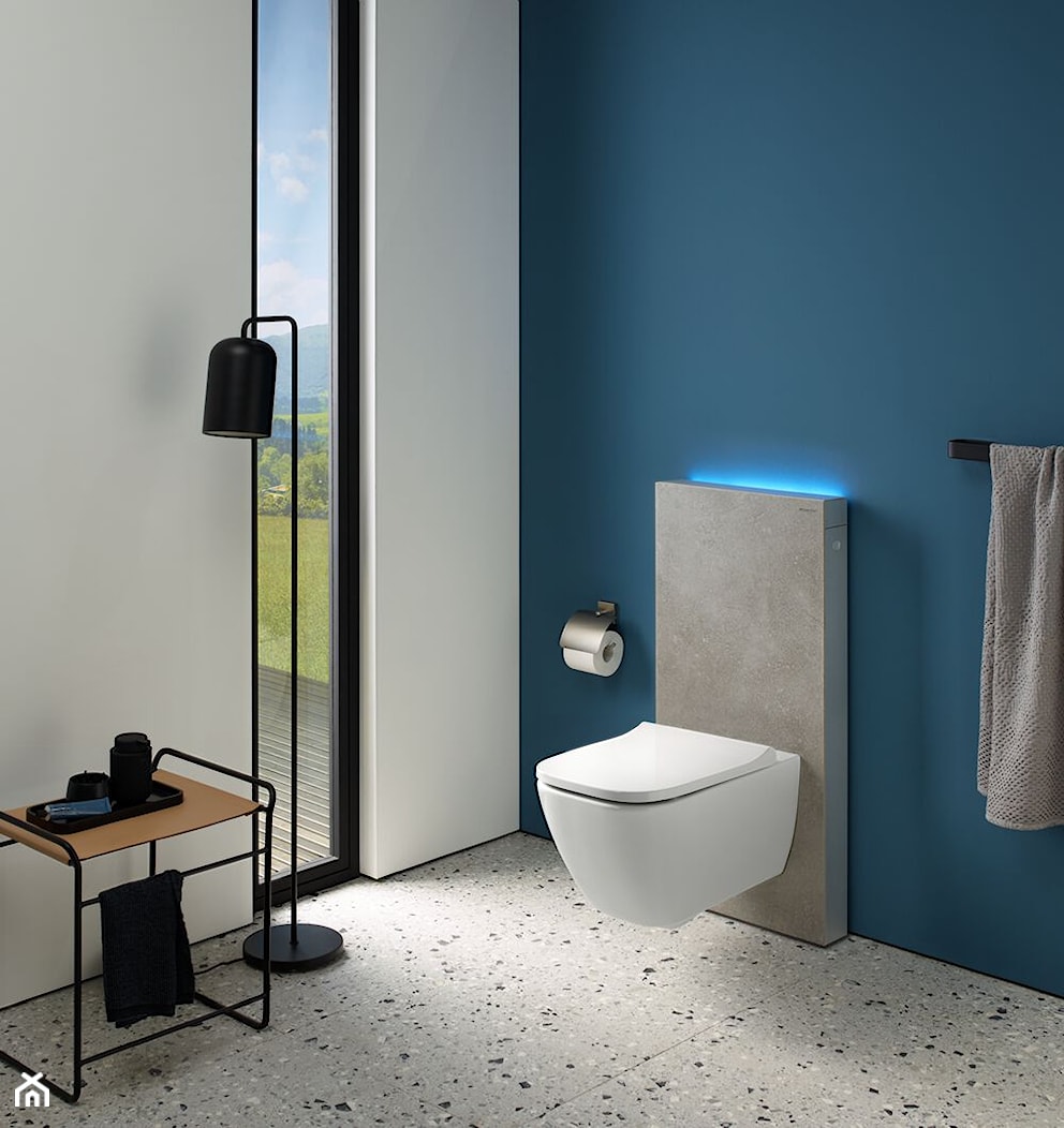 Geberit Monolith - Mała łazienka z oknem, styl industrialny - zdjęcie od Geberit - Homebook