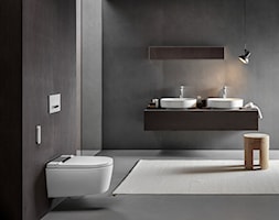 Geberit AquaClean Sela - Średnia duża z dwoma umywalkami łazienka, styl minimalistyczny - zdjęcie od Geberit - Homebook