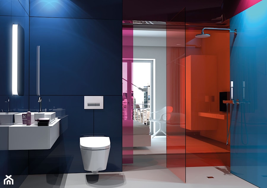 Geberit AquaClean Mera - Średnia z punktowym oświetleniem łazienka, styl nowoczesny - zdjęcie od Geberit