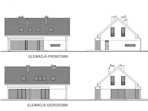 Dla Aktwnych 1 - elewacje - zdjęcie od Pracownia projektowa Domy z Miętą