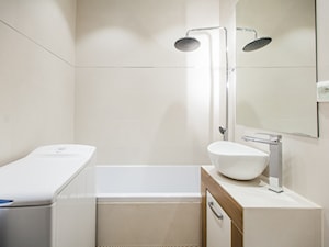 Łazienka Tychy - Mała bez okna z pralką / suszarką łazienka, styl nowoczesny - zdjęcie od EVOFINISH Mateusz Grobel