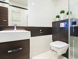 Łazienka Tychy 1 - Mała na poddaszu bez okna łazienka, styl nowoczesny - zdjęcie od EVOFINISH Mateusz Grobel