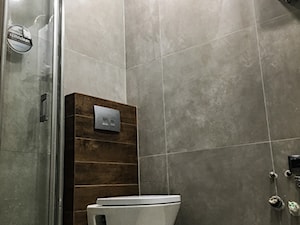 Łazienka Katowice 1 - Mała na poddaszu bez okna łazienka, styl nowoczesny - zdjęcie od EVOFINISH Mateusz Grobel