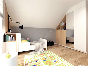 Pokój dziecięcy - Średni biały szary pokój dziecka dla dziecka dla dziewczynki, styl nowoczesny - zdjęcie od MOTIF