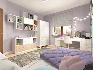 Średni fioletowy pokój dziecka dla dziecka dla nastolatka dla dziewczynki, styl skandynawski - zdjęcie od MOTIF