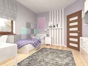Średni biały szary niebieski pokój dziecka dla dziecka dla dziewczynki, styl skandynawski - zdjęcie od MOTIF