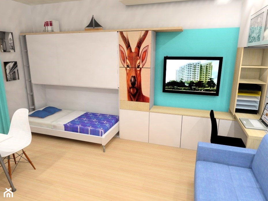 łóżko piętrowe chowane w szafie - zdjęcie od Bravvo Sp. z o.o. - Homebook