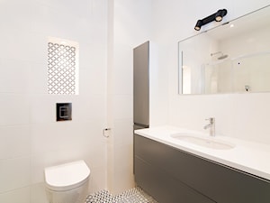 Biało-czarna łazienka - Łazienka, styl nowoczesny - zdjęcie od Bopracownia wnętrz