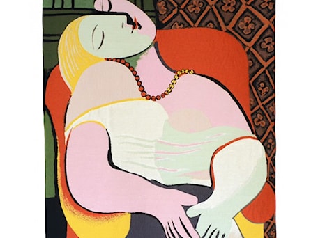 Aranżacje wnętrz - Salon: Gobelin LE REVE 1932 Picasso rozmiar 120x90 - Sen i Zdrowie. Przeglądaj, dodawaj i zapisuj najlepsze zdjęcia, pomysły i inspiracje designerskie. W bazie mamy już prawie milion fotografii!