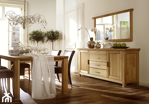 DEKORT - Duża biała jadalnia jako osobne pomieszczenie, styl tradycyjny - zdjęcie od Dancohome