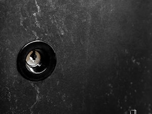 Drzwi pivot ze spiekiem w kolorze Ossido Nero - zdjęcie od RK Pivot Doors - zewnętrzne drzwi pivot