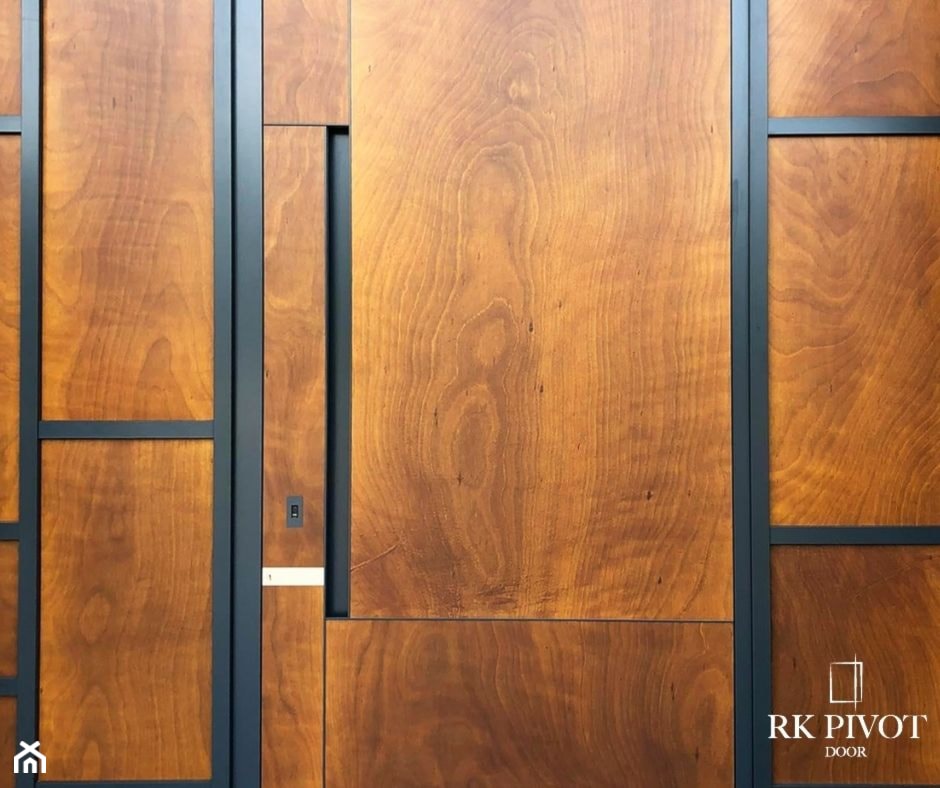 Drzwi PIVOT pokryte płytą HPL - zdjęcie od RK Pivot Doors - zewnętrzne drzwi pivot - Homebook