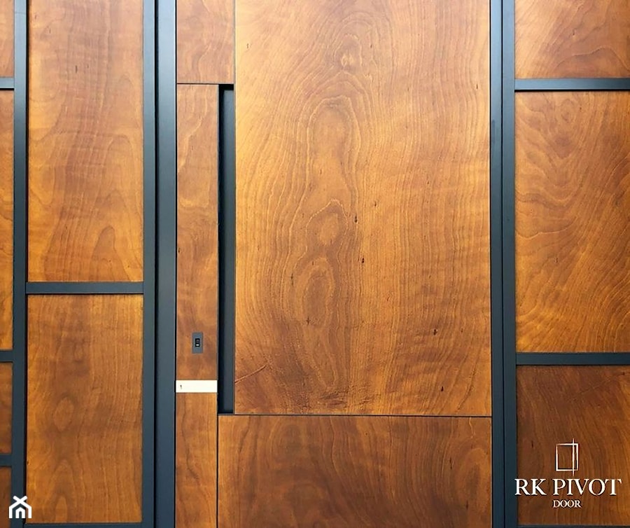 Drzwi PIVOT pokryte płytą HPL - zdjęcie od RK Pivot Doors - zewnętrzne drzwi pivot