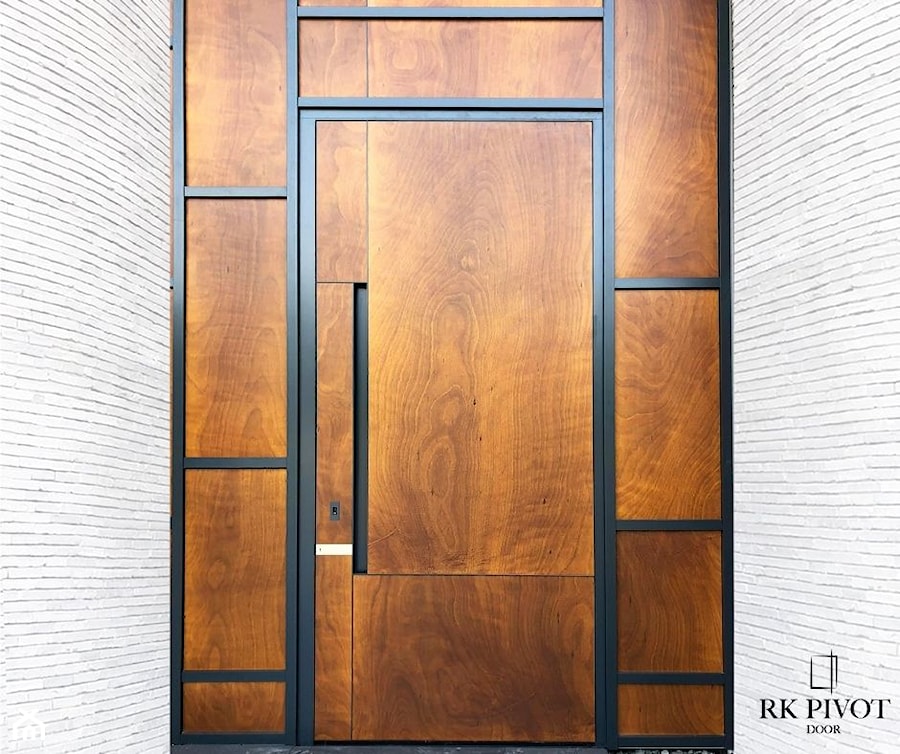 Drzwi PIVOT pokryte płytą HPL - zdjęcie od RK Pivot Doors - zewnętrzne drzwi pivot