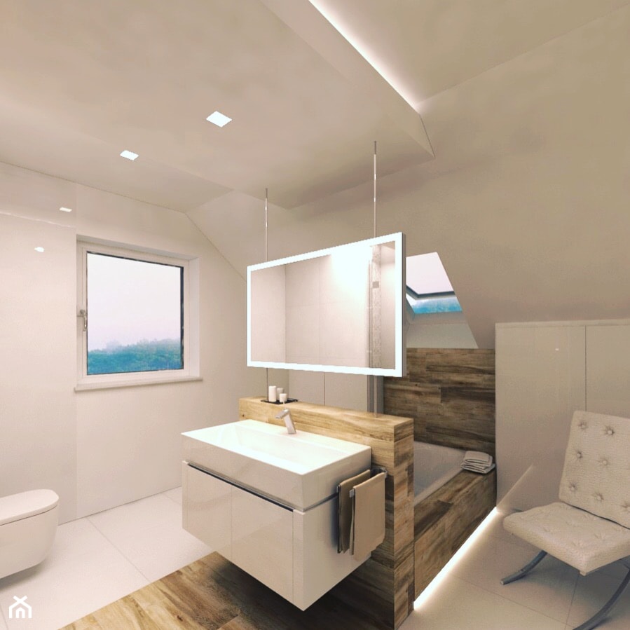 Łazienka na poddaszu - zdjęcie od Modern House Studio Architektury