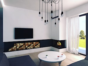 Kominek w salonie - zdjęcie od Modern House Studio Architektury