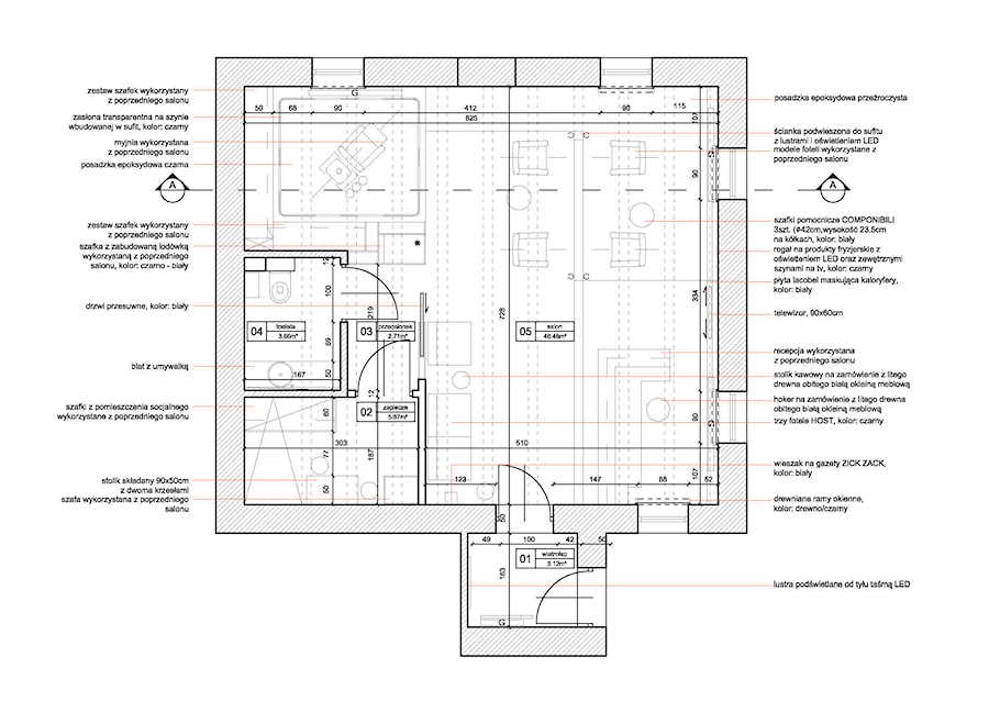 Studio Fryzjerskie w Ustroniu - Wnętrza publiczne - zdjęcie od musk collective design