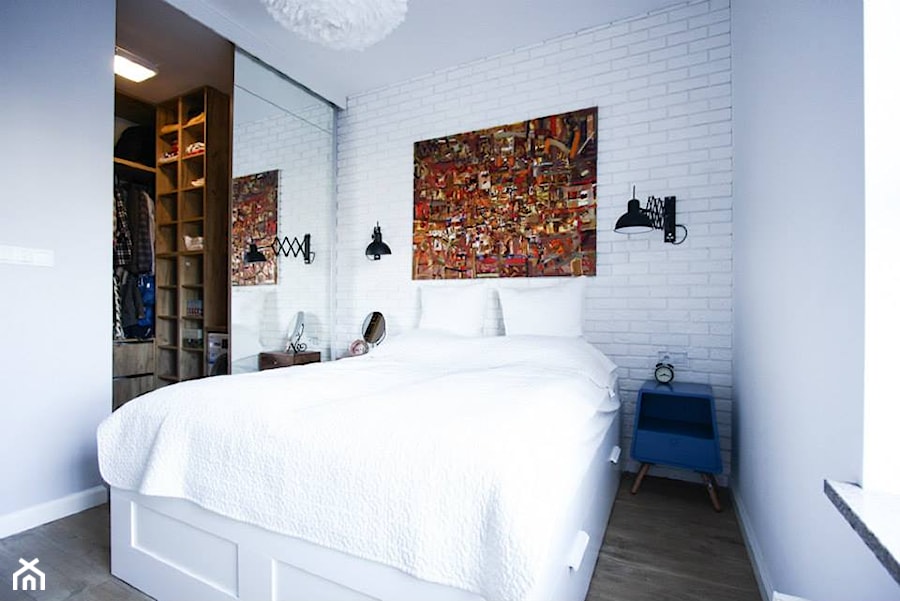 U ASI I SZYMONA - Średnia biała sypialnia, styl skandynawski - zdjęcie od Bogaczewicz Architecture Studio