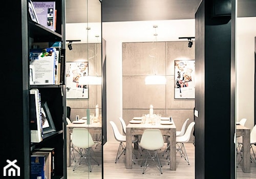 BITWY - Średnia czarna szara jadalnia jako osobne pomieszczenie, styl nowoczesny - zdjęcie od Bogaczewicz Architecture Studio