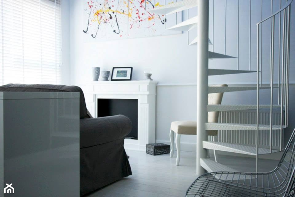 29 m2 - Mały szary salon, styl nowoczesny - zdjęcie od Bogaczewicz Architecture Studio - Homebook