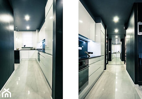 BITWY - Średnia duża otwarta z zabudowaną lodówką kuchnia w kształcie litery u, styl nowoczesny - zdjęcie od Bogaczewicz Architecture Studio