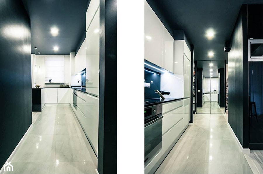 BITWY - Średnia duża otwarta z zabudowaną lodówką kuchnia w kształcie litery u, styl nowoczesny - zdjęcie od Bogaczewicz Architecture Studio