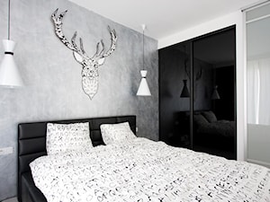 DEER - Mała szara sypialnia, styl nowoczesny - zdjęcie od Bogaczewicz Architecture Studio