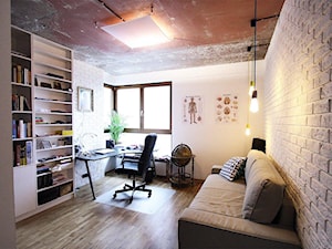 RADOSŁAWA - Duże z sofą białe biuro, styl nowoczesny - zdjęcie od Bogaczewicz Architecture Studio