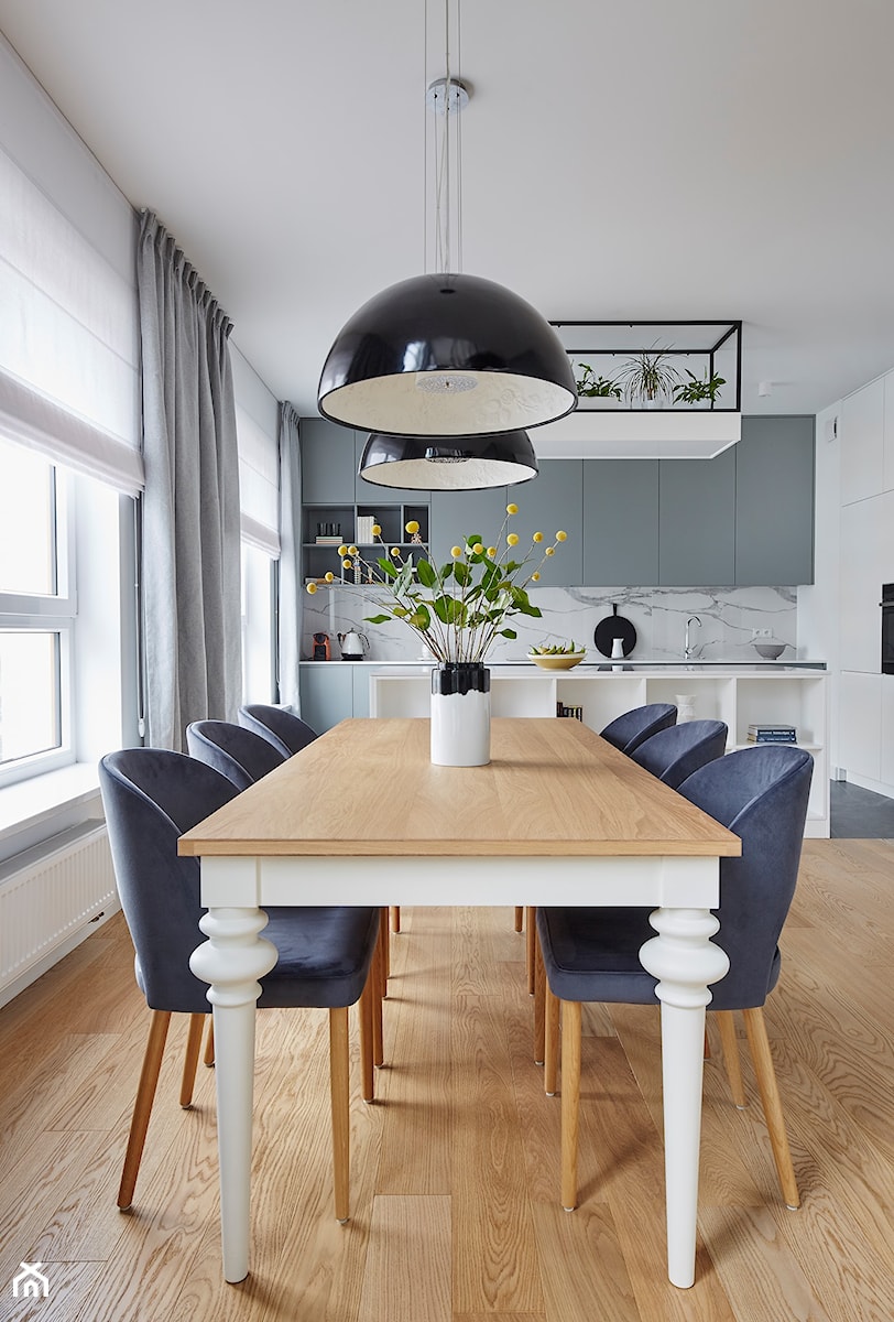 mieszkanie na Żoliborzu - Średnia biała jadalnia w kuchni, styl nowoczesny - zdjęcie od Bogaczewicz Architecture Studio