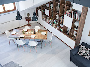 Żoliborz - Średnia biała jadalnia w salonie, styl nowoczesny - zdjęcie od Bogaczewicz Architecture Studio