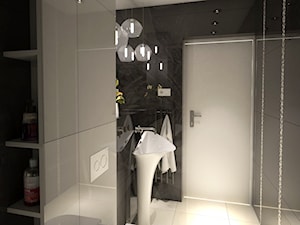 dom pod Chojnowem - Średnia z punktowym oświetleniem łazienka, styl nowoczesny - zdjęcie od Pracownia WAŻKA