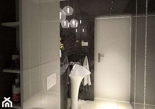 dom pod Chojnowem - Średnia z punktowym oświetleniem łazienka, styl nowoczesny - zdjęcie od Pracownia WAŻKA