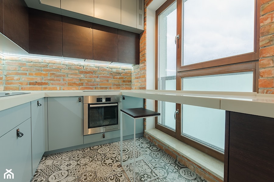 Realizacja mieszkania na Woli - Kuchnia, styl industrialny - zdjęcie od Robe Concept