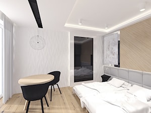 Wizualizacja wnętrz apartamentów w Sopocie - Średnia sypialnia, styl nowoczesny - zdjęcie od Arte Dizain