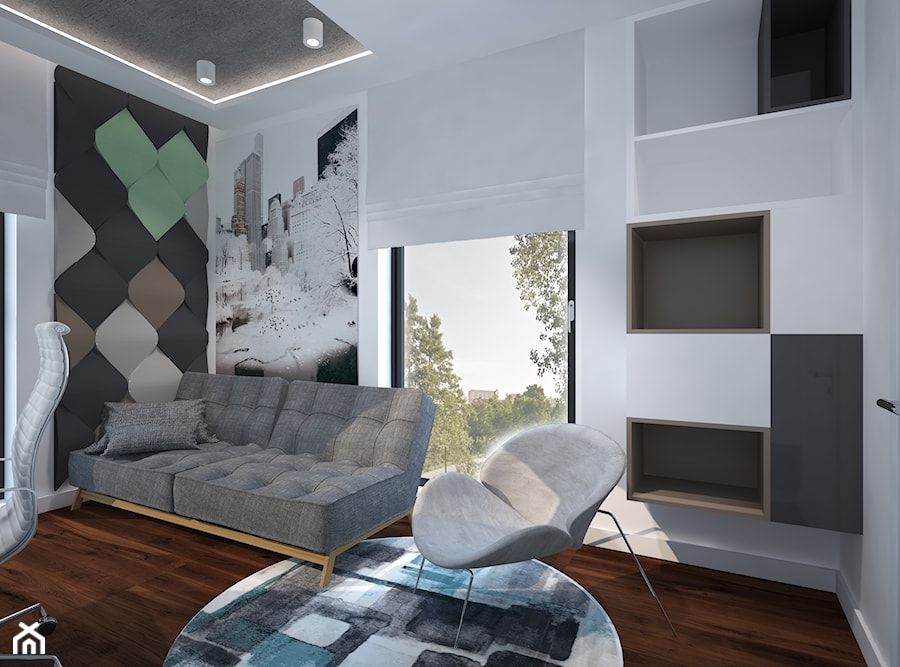 Mieszkanie w Brodnicy - Średni biały salon - zdjęcie od Arte Dizain