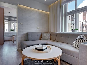 Mieszkanie na wynajem - Sopot - Średni biały salon, styl nowoczesny - zdjęcie od Arte Dizain