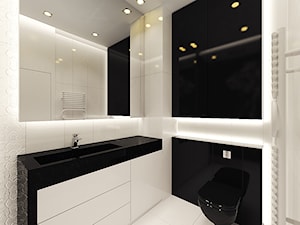 Wizualizacja mieszkania w Orłowie - Średnia z punktowym oświetleniem łazienka, styl nowoczesny - zdjęcie od Arte Dizain