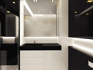 Wizualizacja mieszkania w Orłowie - Średnia na poddaszu łazienka, styl nowoczesny - zdjęcie od Arte Dizain