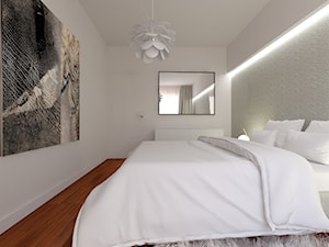 Mieszkanie w Gdyni Małym Kacku - Średnia szara sypialnia - zdjęcie od Arte Dizain