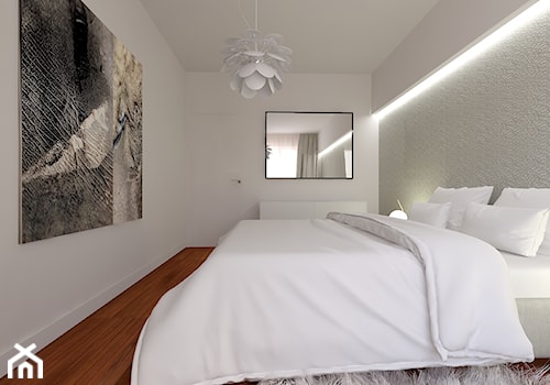 Mieszkanie w Gdyni Małym Kacku - Średnia szara sypialnia - zdjęcie od Arte Dizain