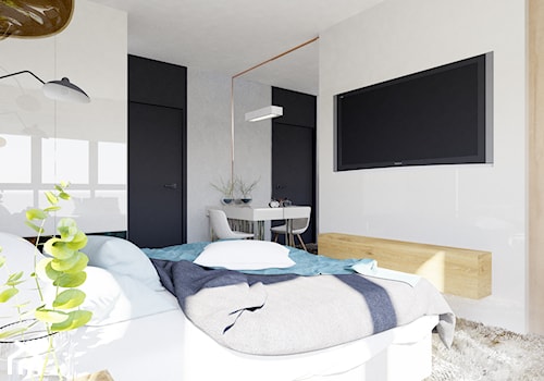 Mieszkanie Silva Gdynia - Średnia biała sypialnia - zdjęcie od Arte Dizain