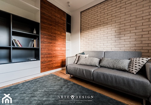 Mieszkanie w Gdańsku - Średni beżowy biały salon, styl nowoczesny - zdjęcie od Arte Dizain