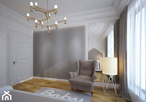 Mieszkanie Gdynia Nowe Orłowo - Średnia szara sypialnia - zdjęcie od Arte Dizain