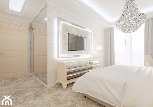 Mieszkanie Gdynia Nowe Orłowo - Średnia beżowa sypialnia - zdjęcie od Arte Dizain